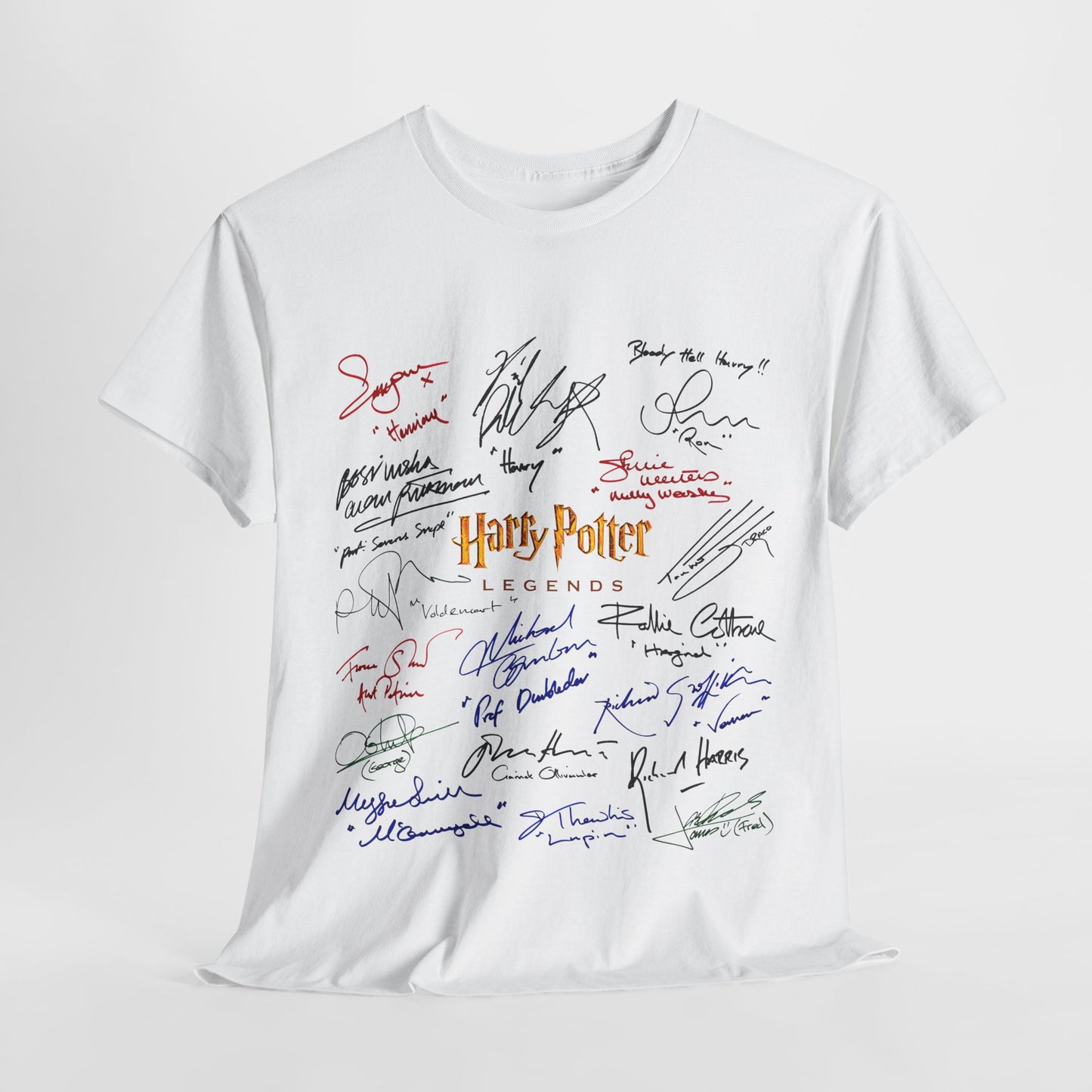 POTTER LEGENDS, Iconic Signature T, Awesome Gift, Personal Memorabilia, T Shirt, Gift, Present, Movie, Film, Cinema,