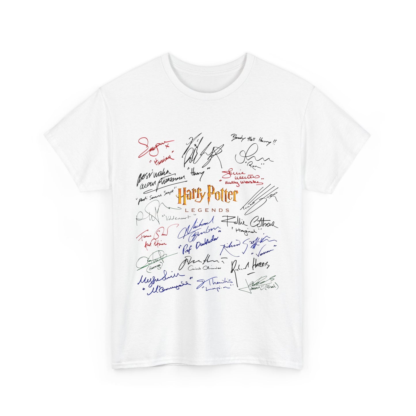 POTTER LEGENDS, Iconic Signature T, Awesome Gift, Personal Memorabilia, T Shirt, Gift, Present, Movie, Film, Cinema,