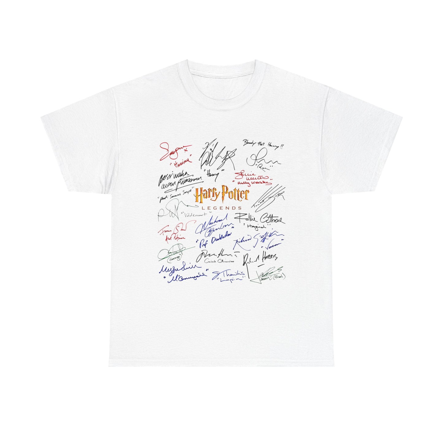 POTTER LEGENDS, Iconic Signature T, Awesome Gift, Personal Memorabilia, T Shirt, Gift, Present, Movie, Film, Cinema,