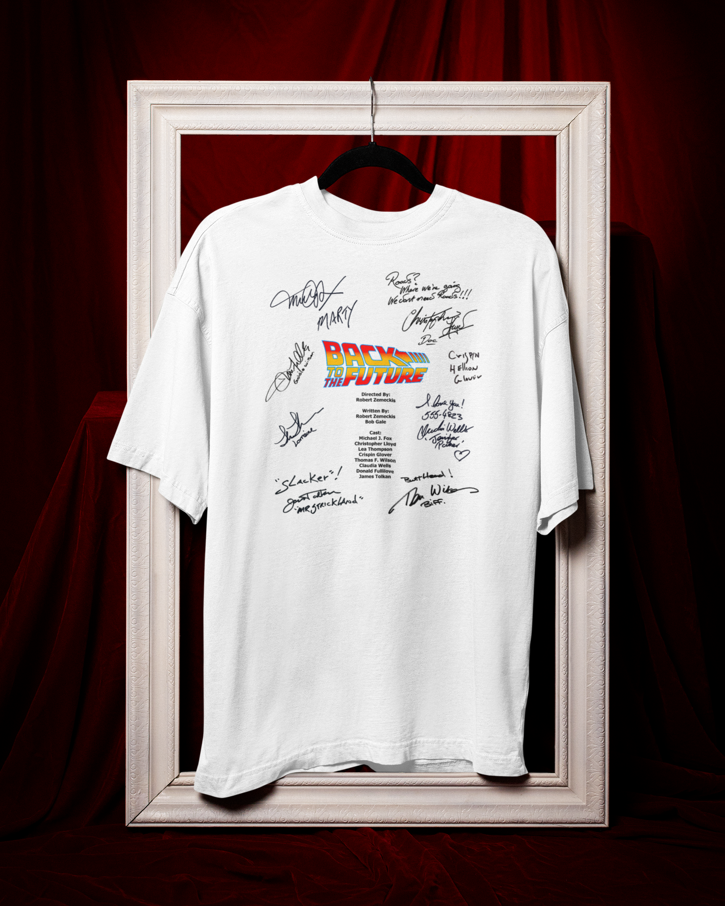 BTTF, FUTURE Iconic Signature T, Awesome Gift, Personal Memorabilia, T Shirt, Gift, Present, Christmas, Valentines, TV, Film, Cinema, Hollywood.