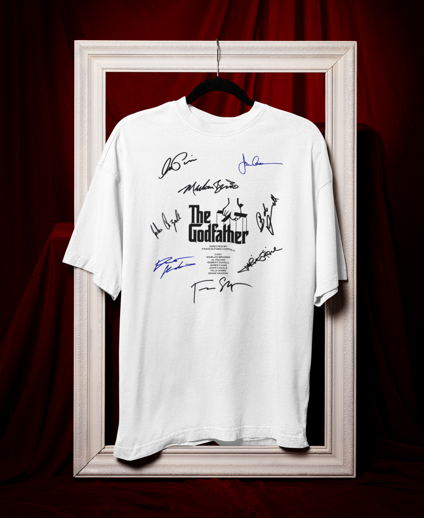 GODFATHER, Iconic Signature T, Awesome Gift, Personal Memorabilia, T Shirt, Gift, Present, Christmas, Valentines, TV, Film, Cinema, Hollywood.