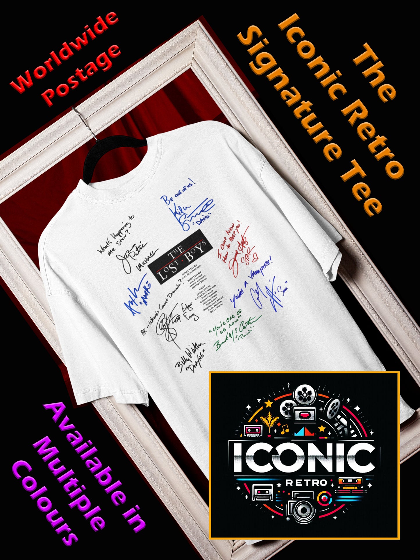LOST, BOYS, Iconic Signature T, Awesome Gift, Personal Memorabilia, T Shirt, Gift, Present, Christmas, Valentines, TV, Film, Cinema, Hollywood.
