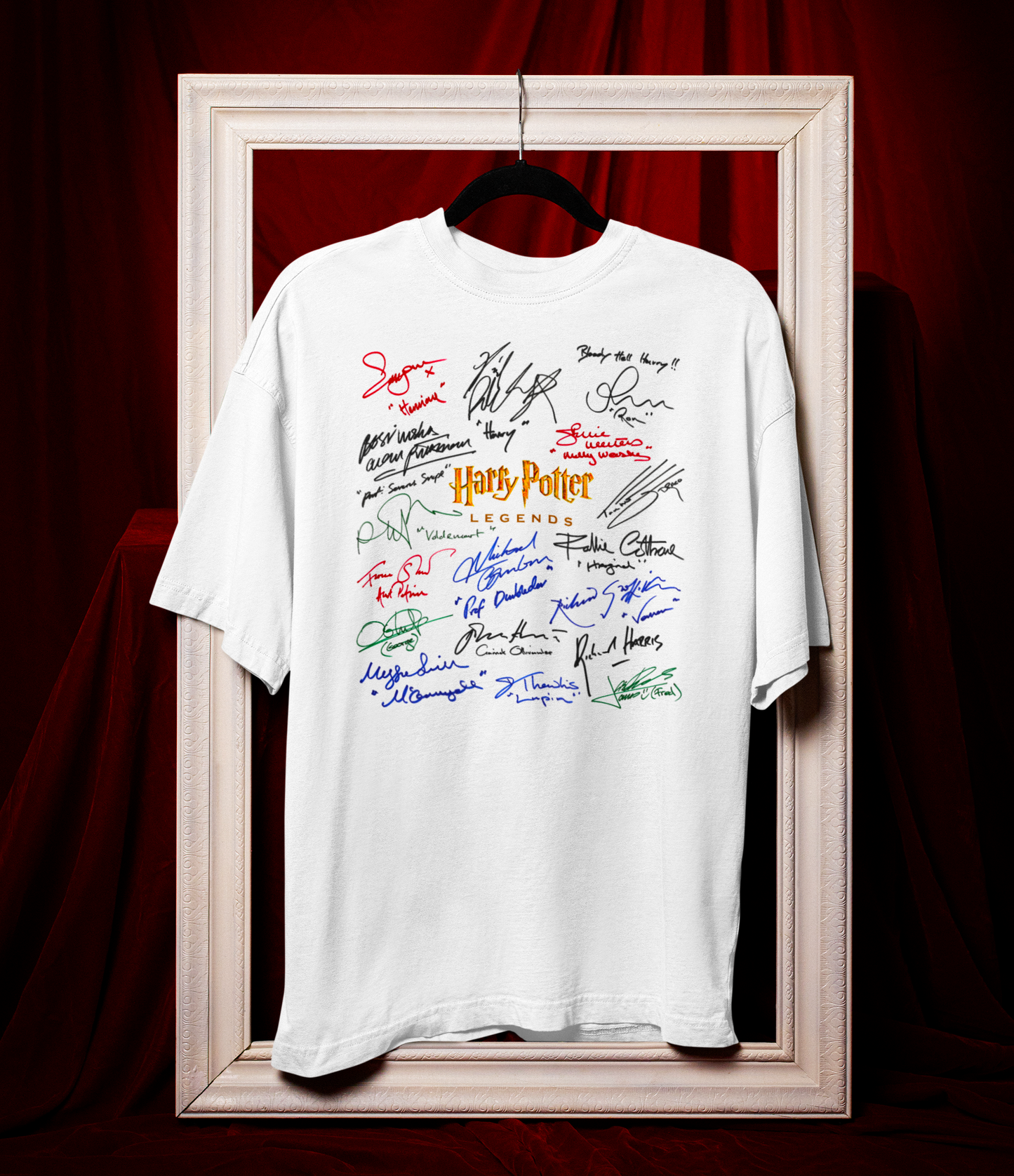 POTTER LEGENDS, Iconic Signature T, Awesome Gift, Personal Memorabilia, T Shirt, Gift, Present, Movie, Film, Cinema,