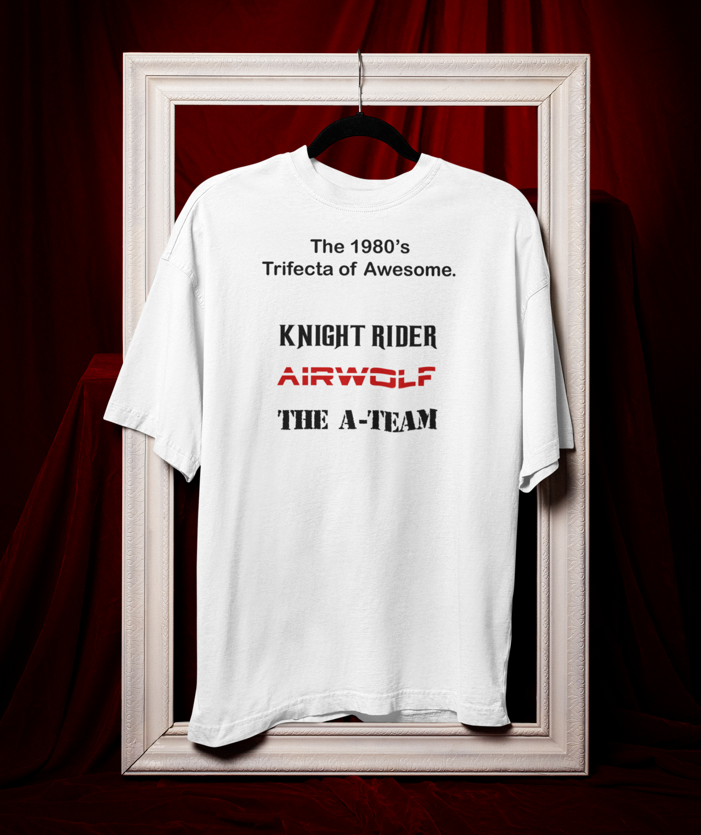 KNIGHT RIDER, AIRWOLF, A TEAM, Iconic, Awesome Gift, Personal Memorabilia, T Shirt, Gift, Present, Christmas, Valentines, TV, Film, Cinema, Hollywood.