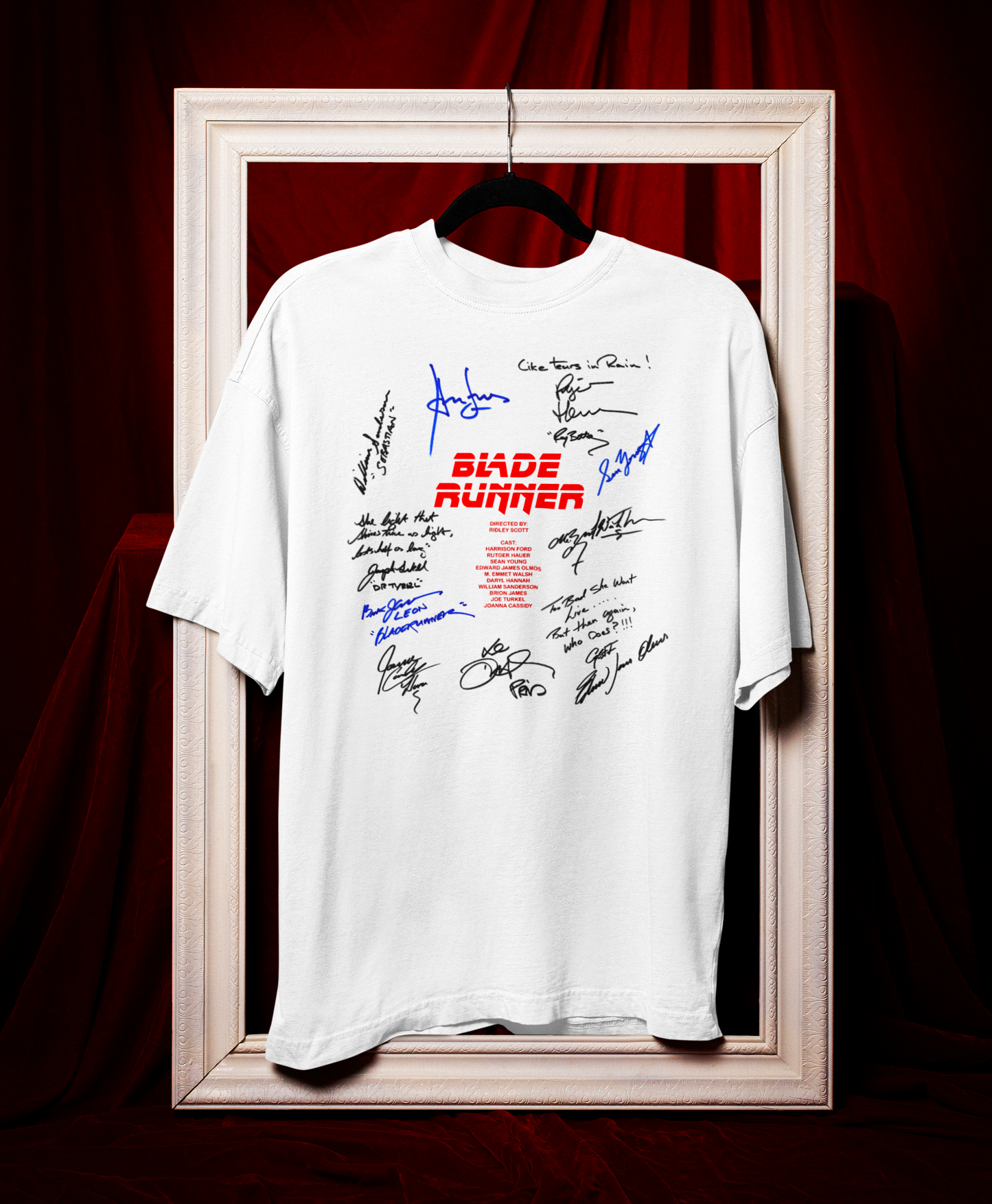 BLADERUNNER, Iconic Signature T, Awesome Gift, Personal Memorabilia, T Shirt, Gift, Present, Christmas, Valentines, TV, Film, Cinema, Hollywood.