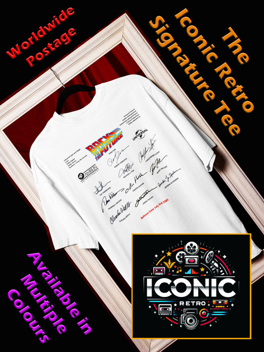 BACK TO THE FUTURE, CAST LIST T SHIRT, FOX, LLOYD,