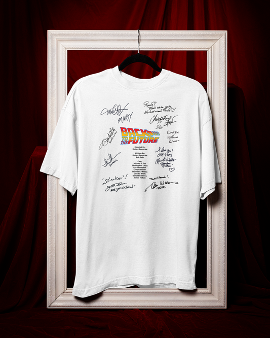 BTTF, FUTURE Iconic Signature T, Awesome Gift, Personal Memorabilia, T Shirt, Gift, Present, Christmas, Valentines, TV, Film, Cinema, Hollywood.