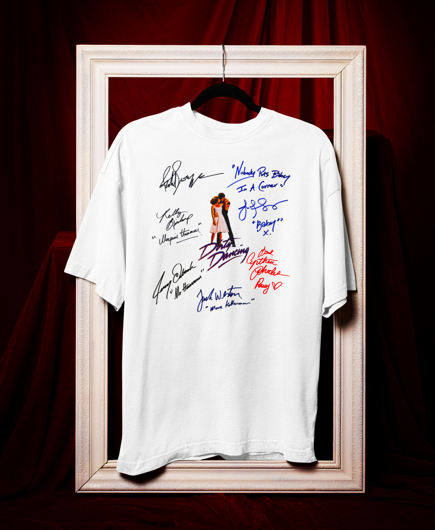 DIRTY, DANCING, Iconic Signature T, Awesome Gift, Personal Memorabilia, T Shirt, Gift, Present, Christmas, Valentines, TV, Film, Cinema, Hollywood.
