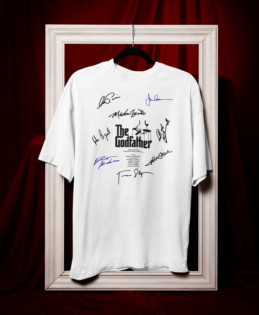 GODFATHER, Iconic Signature T, Awesome Gift, Personal Memorabilia, T Shirt, Gift, Present, Christmas, Valentines, TV, Film, Cinema, Hollywood.