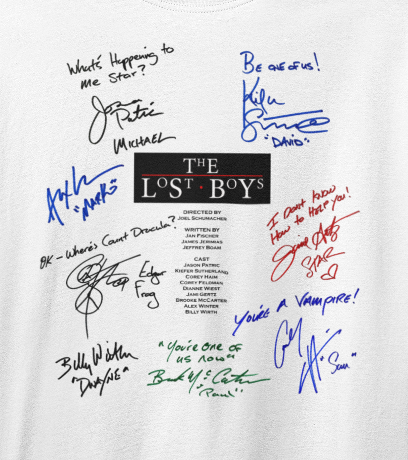 LOST, BOYS, Iconic Signature T, Awesome Gift, Personal Memorabilia, T Shirt, Gift, Present, Christmas, Valentines, TV, Film, Cinema, Hollywood.
