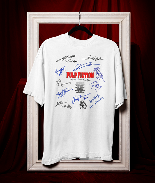 PULP FICTION, Iconic Signature T, Awesome Gift, Personal Memorabilia, T Shirt, Gift, Present, Christmas, Valentines, TV, Film, Cinema, Hollywood.