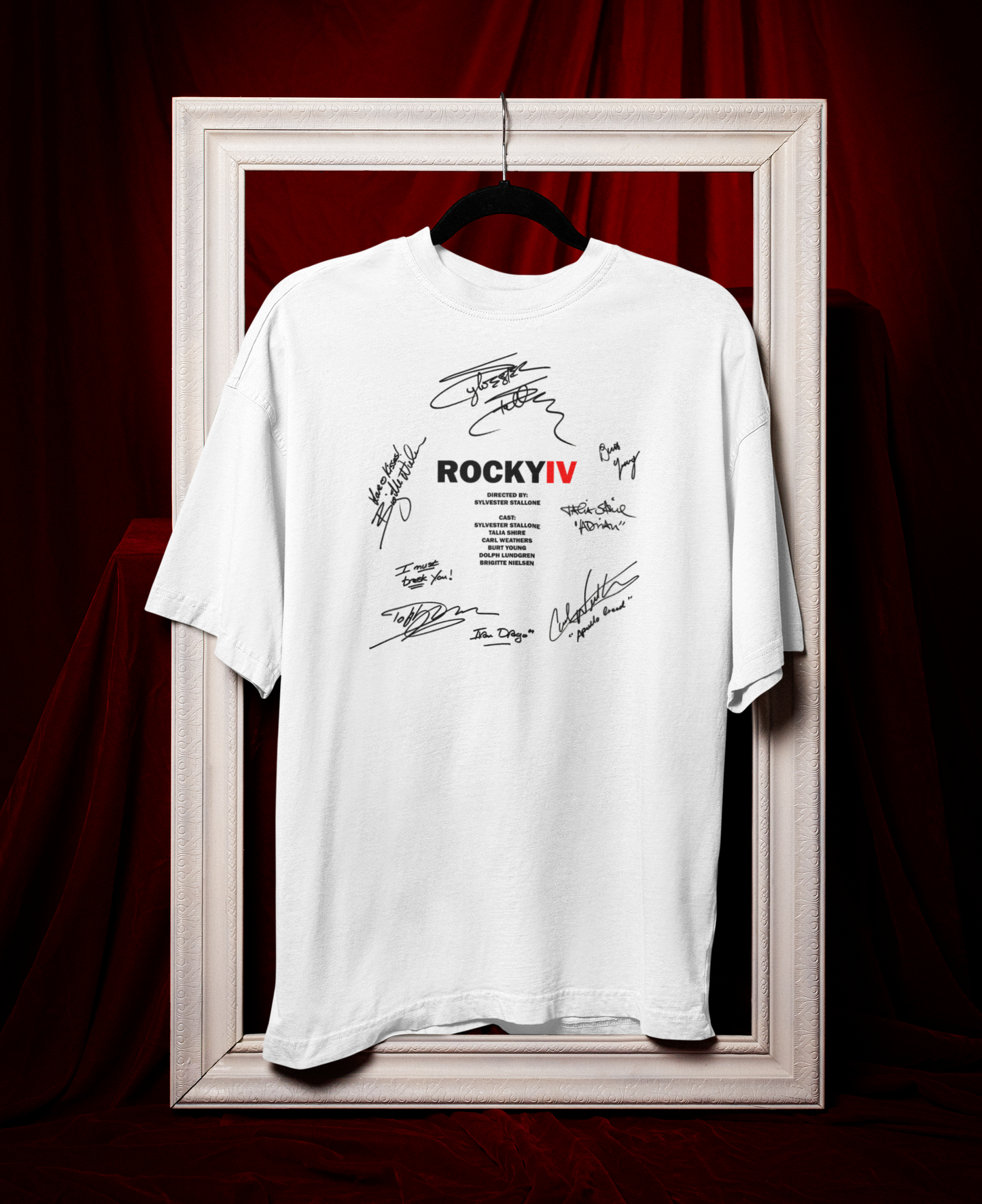 ROCKY IV, Iconic Signature T, Awesome Gift, Personal Memorabilia, T Shirt, Gift, Present, Christmas, Valentines, TV, Film, Cinema, Hollywood.