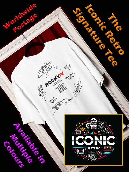 ROCKY IV, Iconic Signature T, Awesome Gift, Personal Memorabilia, T Shirt, Gift, Present, Christmas, Valentines, TV, Film, Cinema, Hollywood.